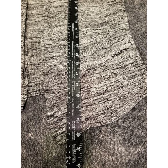 Loft Women's Sz Med‎ Petite Black/White Heathered Ribbed Open front Lightweight - Picture 9 of 9